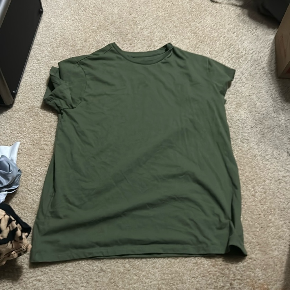 Army green tee shirt